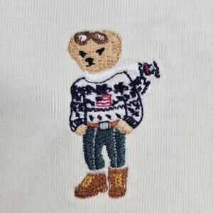 Vintage Ralph Lauren Polo Sport Tee Shirt Mens XL White Cotton Casual Bear USA